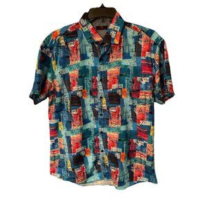 BC Collection Men’s XL Shirt Colorful Abstract Designed In Miami Imported